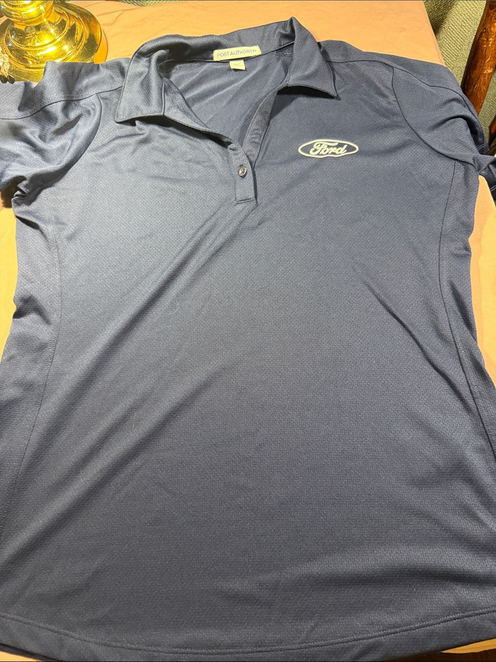 Port Authority Navy Short Sleeve Polo with Ford Oval
